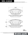 Centric 301.11610 Disc Brake Pad Set - Rear - view 1