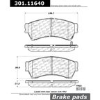 Centric 301.11640 Disc Brake Pad Set - Front - view 6
