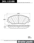Centric 301.12100 Disc Brake Pad Set - Front - view 1
