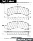 Centric 306.09741 Disc Brake Pad Set - Rear - view 1