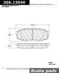 Centric 306.13040 Disc Brake Pad Set - Rear - view 1
