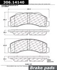 Centric 306.14140 Disc Brake Pad Set - Front - view 1