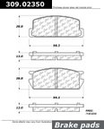 Stoptech 309.02350 Disc Brake Pad Set - Rear - view 5