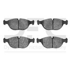 Dynamite Friction 1551-0682-00 Disc Brake Pad Set - Front - view 1