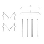 Dynamite Friction 340-76013 Disc Brake Hardware Kit - Front - view 1