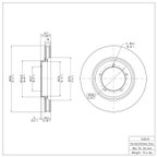 Dynamite Friction 600-02018 Disc Brake Rotor - Front - view 6