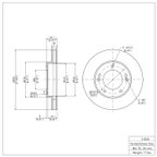 Dynamite Friction 600-21020 Disc Brake Rotor - Front - view 2
