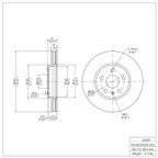 Dynamite Friction 600-46025 Disc Brake Rotor - Front - view 2