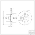 Dynamite Friction 600-54060 Disc Brake Rotor - Front - view 2