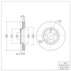Dynamite Friction 600-54091 Disc Brake Rotor - Front - view 6