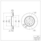Dynamite Friction 600-65018 Disc Brake Rotor - Rear - view 7