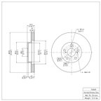 Dynamite Friction 600-76068 Disc Brake Rotor - Front - view 2