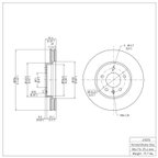 Dynamite Friction 604-47070 Disc Brake Rotor - Front - view 6
