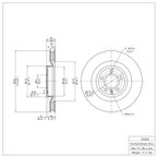 Dynamite Friction 604-54065 Disc Brake Rotor - Front - view 2