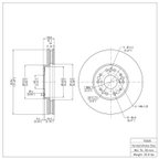 Dynamite Friction 604-75005 Disc Brake Rotor - Front - view 6