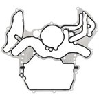 Elring 122.476 Engine Crankcase Half Gasket - Front - view 2