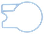 Elring 870.330 Fuel Injection Throttle Body Mounting Gasket - view 3