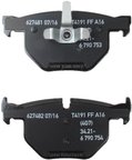 Genuine 34216790762 Disc Brake Pad Set - Rear - view 2