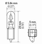 Hella 2721TB Clock Light Bulb - view 2