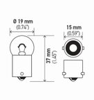 Hella 5007TB Engine Compartment Light Bulb - view 2