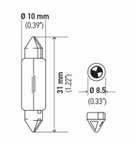 Hella 6411TB Courtesy Light Bulb - view 2