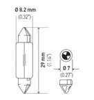 Hella DE3021 Sun Visor Light Bulb - view 2