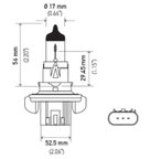 Hella H13P50 Daytime Running Light Bulb - High Beam and Low Beam - view 2