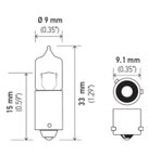Hella H21W Brake Light Bulb - Front, Front Inner or Rear - view 2