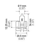 Hella H2 Fog Light Bulb - Front - view 2