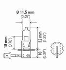 Hella H3TB Cornering Light Bulb - Front, High Beam or Low Beam - view 2