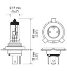 Hella H4 Headlight Bulb - High Beam, High Beam and Low Beam or Low Beam - view 2