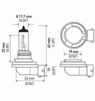 Hella H8SB Cornering Light Bulb - Front, High Beam or Low Beam - view 2