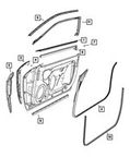 Mopar 55399123AG Door Window Belt Weatherstrip - Front Left - view 3