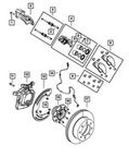 Mopar 68185437AE Wheel Bearing and Hub Assembly - Front - view 3