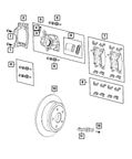 Mopar 68385238AC Disc Brake Pad - Rear - view 3
