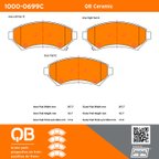 MPA Electrical 1000-0699C Disc Brake Pad Set - Front or Rear - view 5