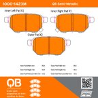 MPA Electrical 1000-1423M Disc Brake Pad Set - Rear - view 5