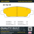 MPA Electrical 1001-0488M Disc Brake Pad Set - Rear - view 5