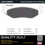 MPA Electrical 1003-0898M Disc Brake Pad Set - Rear - view 5