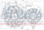 Nissens 85247 A/C Condenser Fan Assembly - Front - view 5