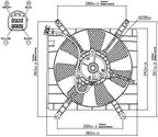 Nissens 85414 A/C Condenser Fan Assembly - view 1