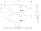 Pagid 355006041 Disc Brake Pad Set - Rear - view 3