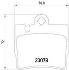 Pagid 355008711 Disc Brake Pad Set - Rear - view 3