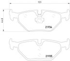 Pagid 355009051 Disc Brake Pad Set - Rear - view 3