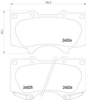 Pagid 355010491 Disc Brake Pad Set - Front - view 3