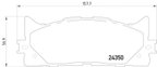 Pagid 355012401 Disc Brake Pad Set - Front - view 3