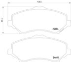 Pagid 355014321 Disc Brake Pad Set - Front - view 3