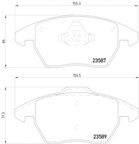 Pagid 355014511 Disc Brake Pad Set - Front - view 1