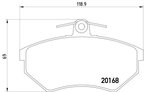 Pagid 355017891 Disc Brake Pad Set - Front - view 3