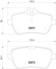 Pagid 355020471 Disc Brake Pad Set - Rear - view 1
